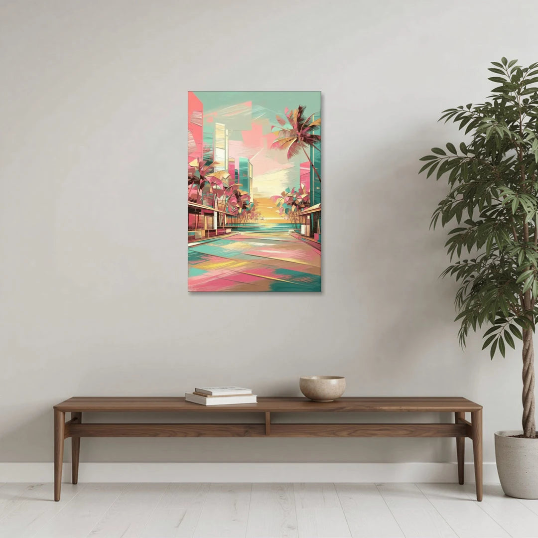 Miami Beach Vibes - Canvas Wall Art - Coffee Table - 24x36