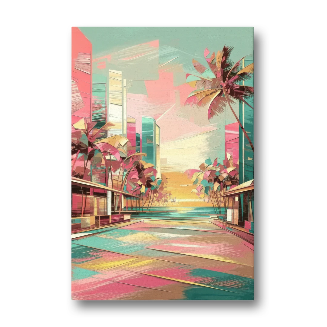 Miami Beach Vibes - Canvas Wall Art - Front