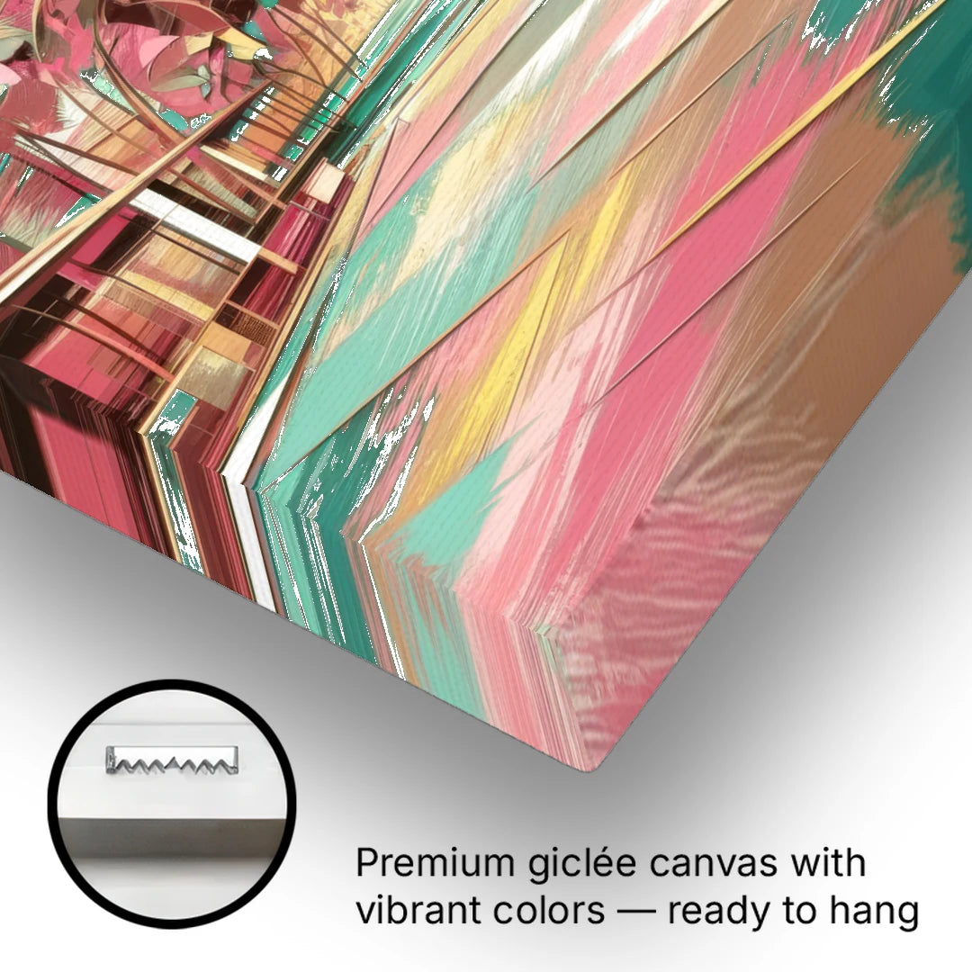 Miami Beach Vibes - Canvas Wall Art - Gallery Wrap Corner
