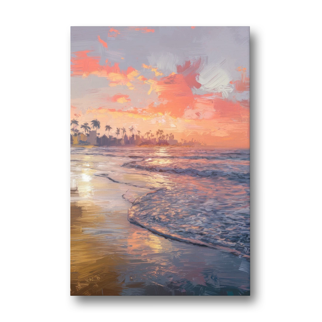 Miami Coastal Horizon - Canvas Wall Art - Front