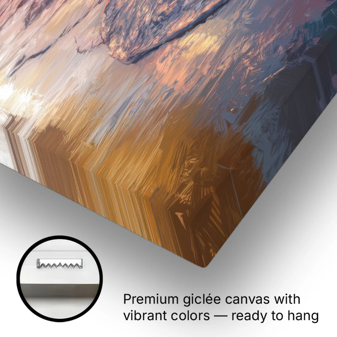 Miami Coastal Horizon - Canvas Wall Art - Gallery Wrap Corner