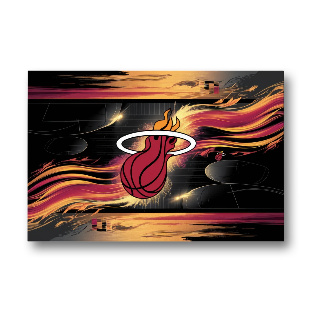Miami Heat Basketball - Canvas Wall Art - Front