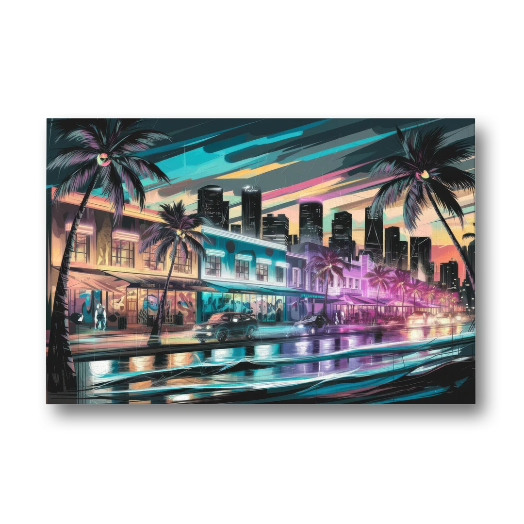 Miami Street Art Culture - Canvas Wall Art - Front