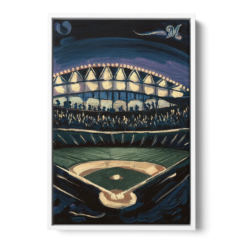 Milwaukee Brewers Celebration Front - White Canvas Wall Art