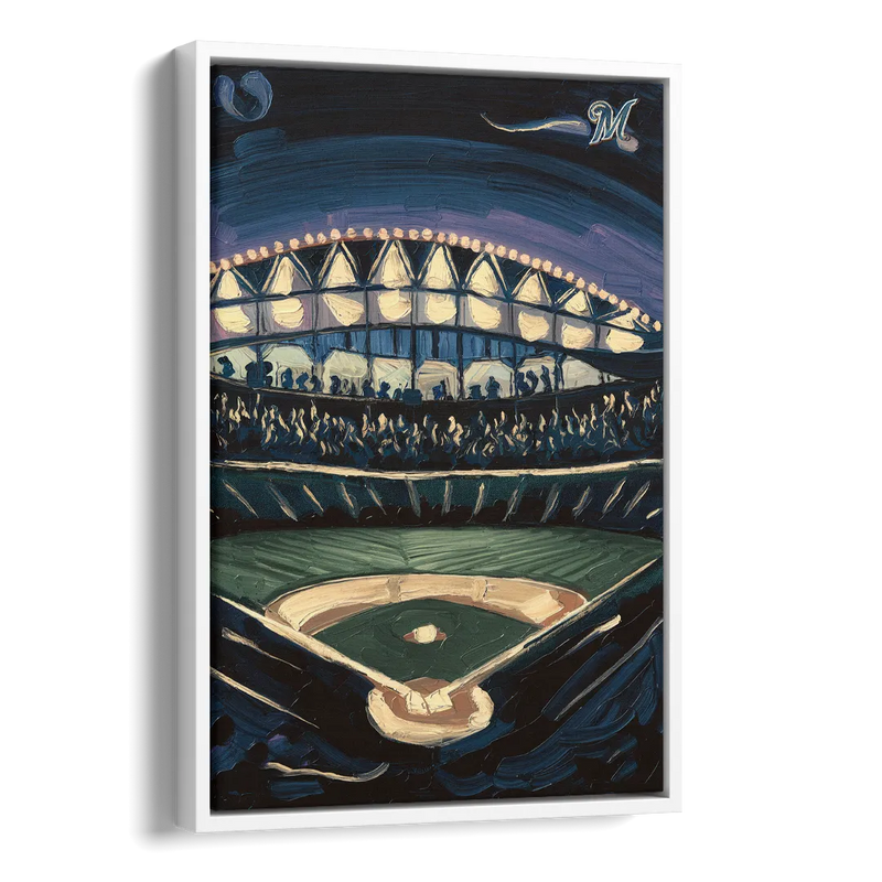 Milwaukee Brewers Celebration Side - White Canvas Wall Art
