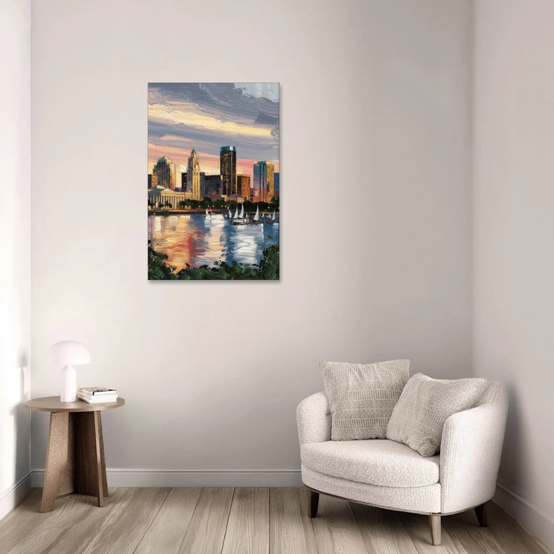Milwaukee Historic Landmarks - Canvas Wall Art - Sofa - 24x36