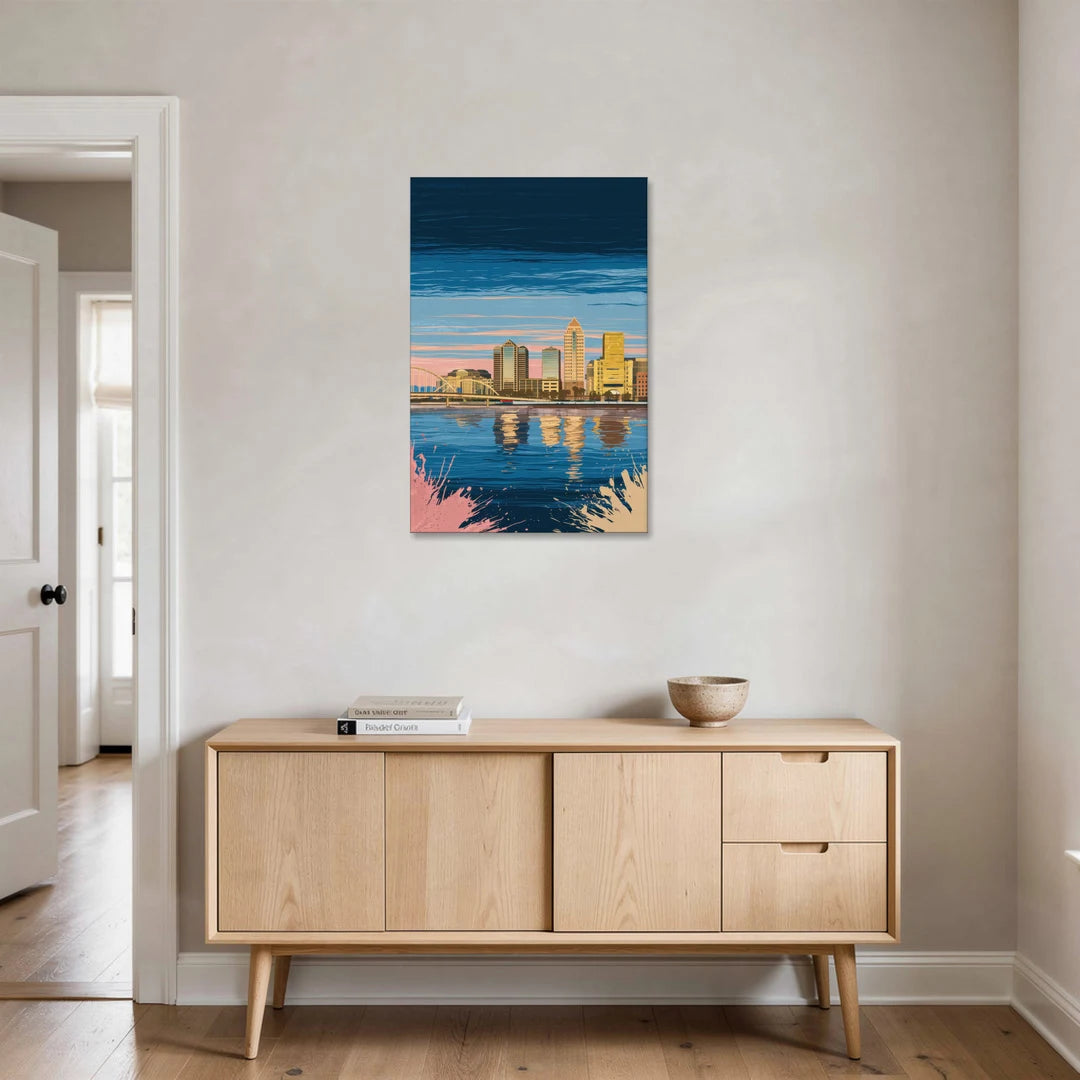 Milwaukee Wisconsin Charm - Canvas Wall Art - Coffee Table - 24x36