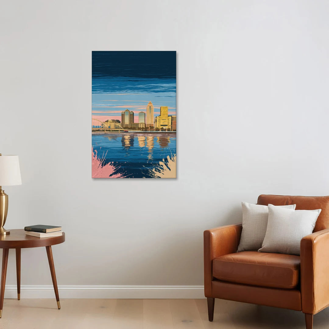 Milwaukee Wisconsin Charm - Canvas Wall Art - Sofa - 24x36