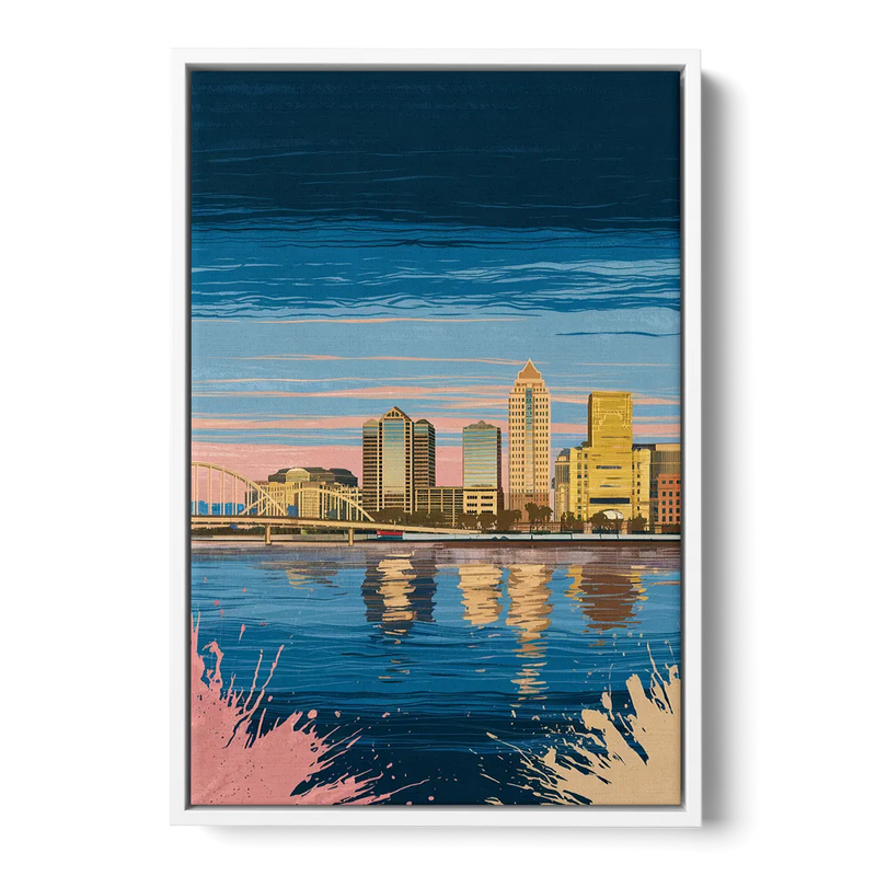 Milwaukee Wisconsin Charm Front - White Canvas Wall Art