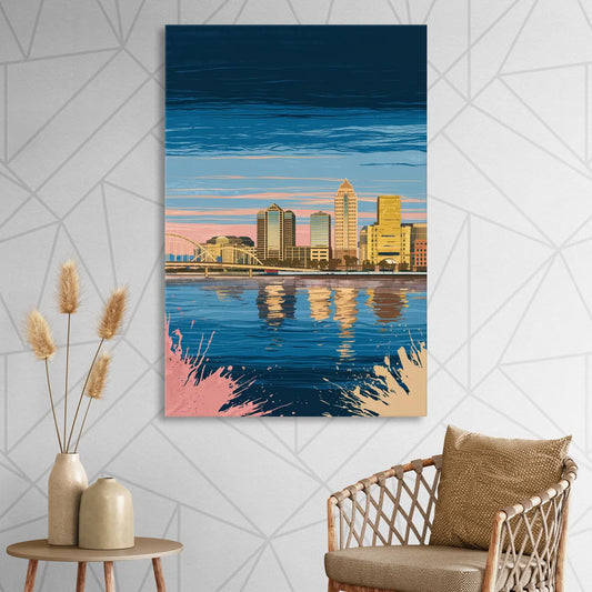 Milwaukee Wisconsin Charm Living Room - Canvas Wall Art