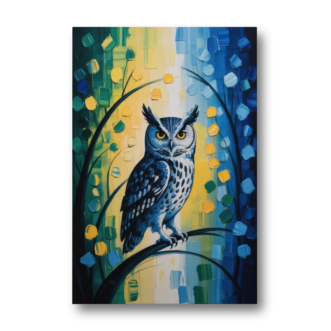 Minimalist Owl Silhouette - Canvas Wall Art - Front
