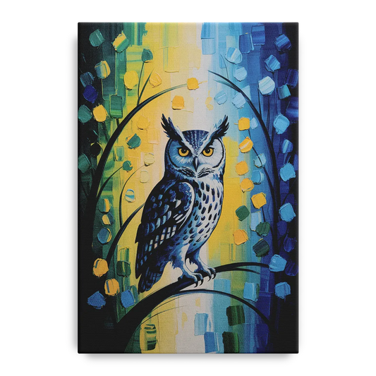 Minimalist Owl Silhouette - Canvas Wall Art