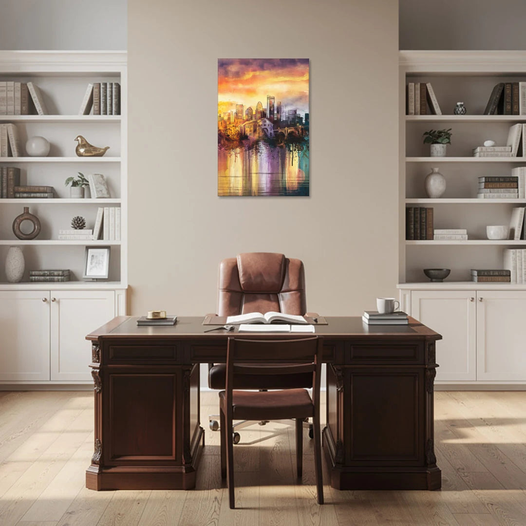 Minneapolis Historic Mill District - Canvas Wall Art - Office - 24x36