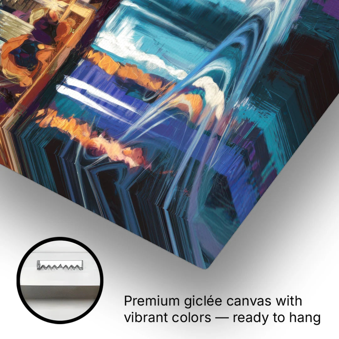 Minneapolis Urban Skyline Reflection - Canvas Wall Art - Gallery Wrap Corner