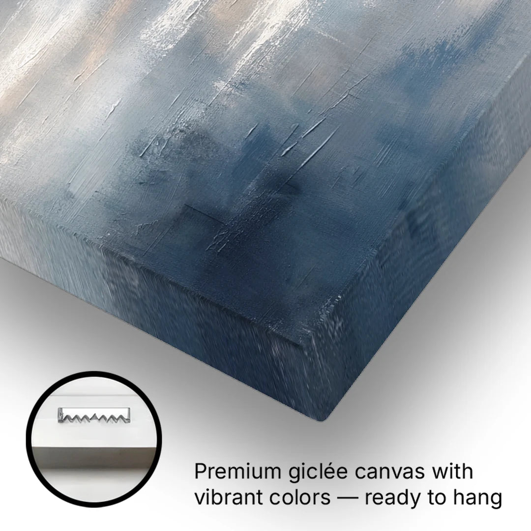 Misty Mountain Painting of Fading Summits - Canvas Wall Art - Gallery Wrap Corner
