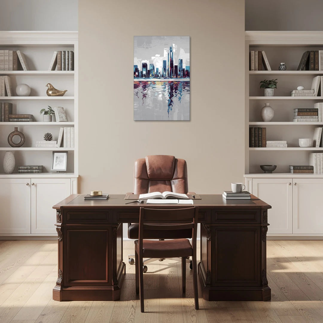 Mobile Abstract Cityscape - Canvas Wall Art - Office - 24x36