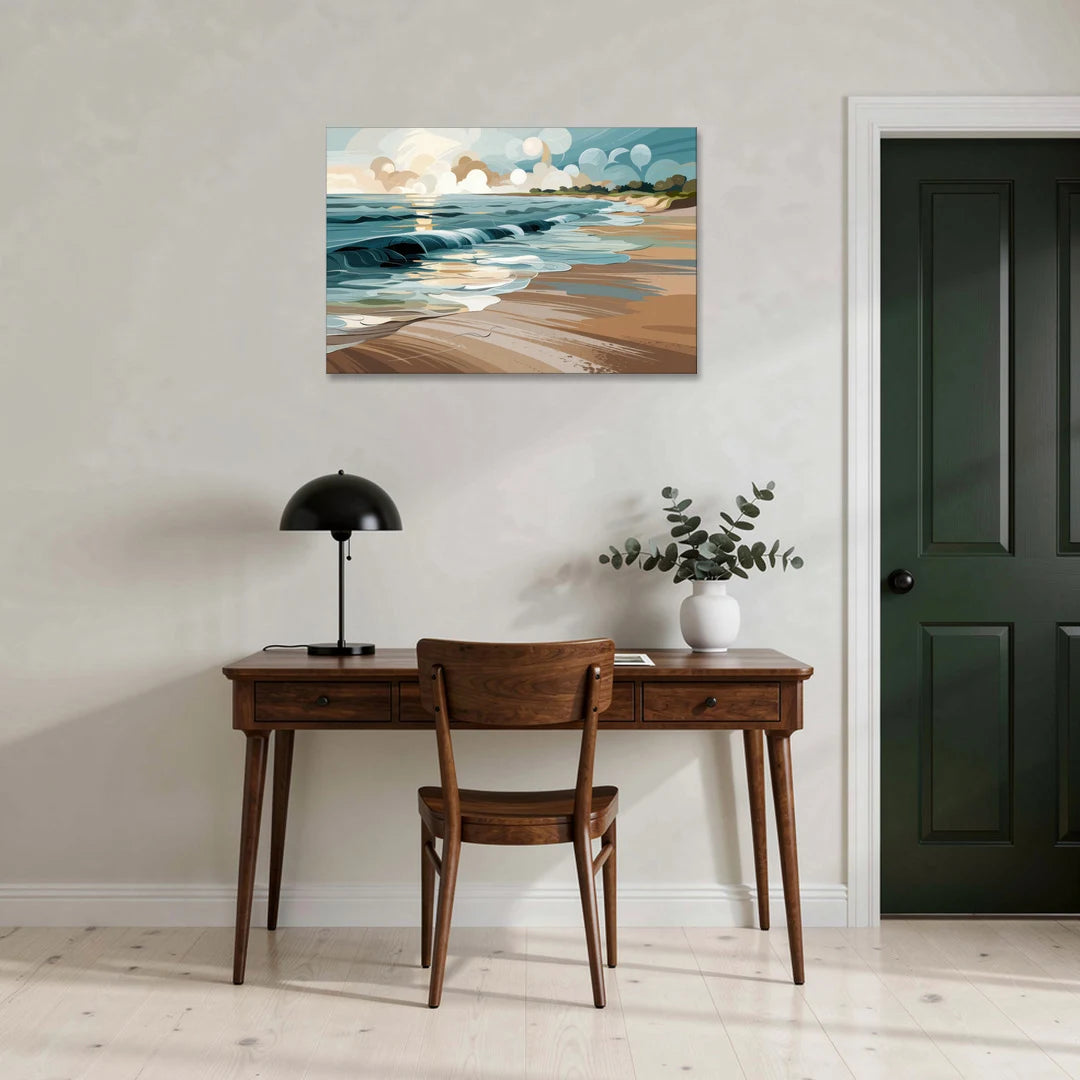 Mobile Coastal Vibes - Canvas Wall Art - Office - 36x24