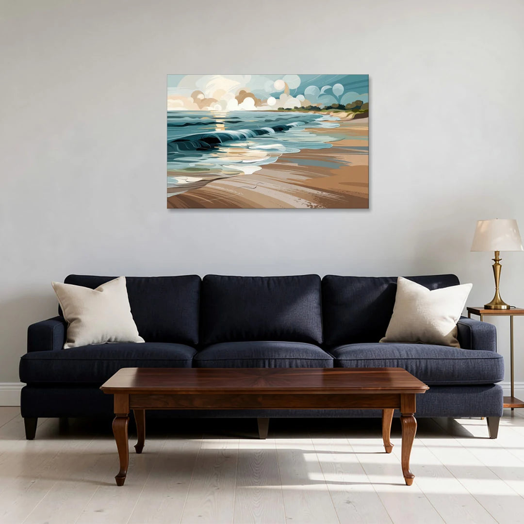 Mobile Coastal Vibes - Canvas Wall Art - Sofa - 36x24