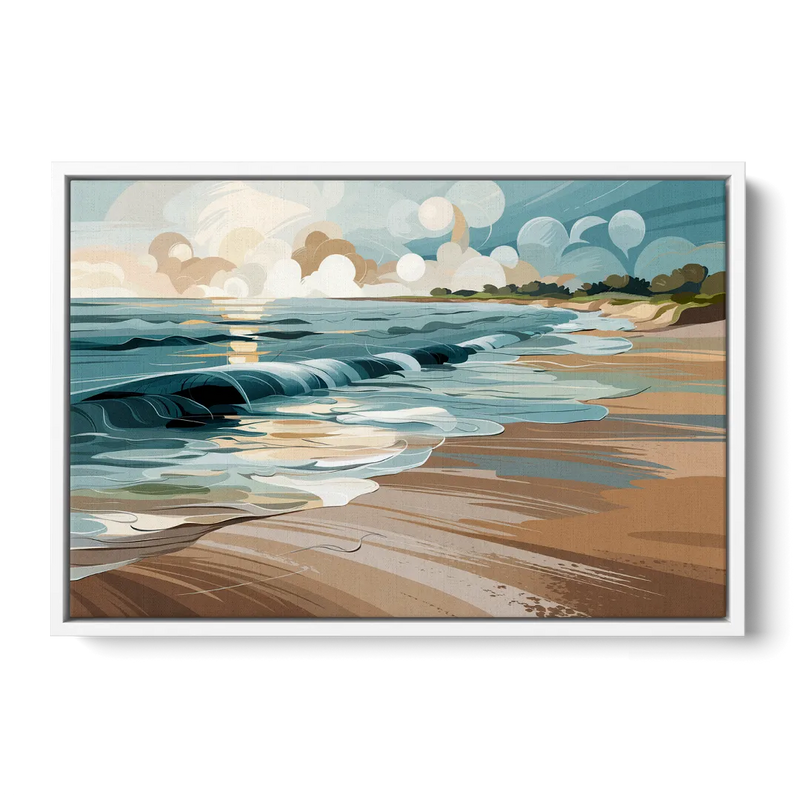 Mobile Coastal Vibes Front - White Canvas Wall Art
