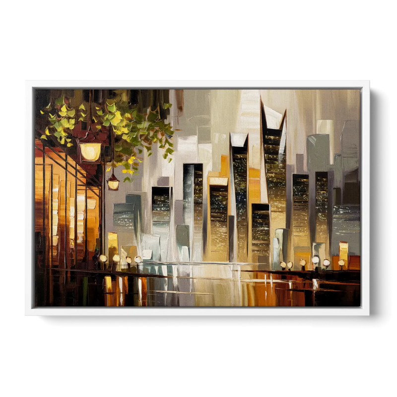 Mobile Urban Charm Front - White Canvas Wall Art