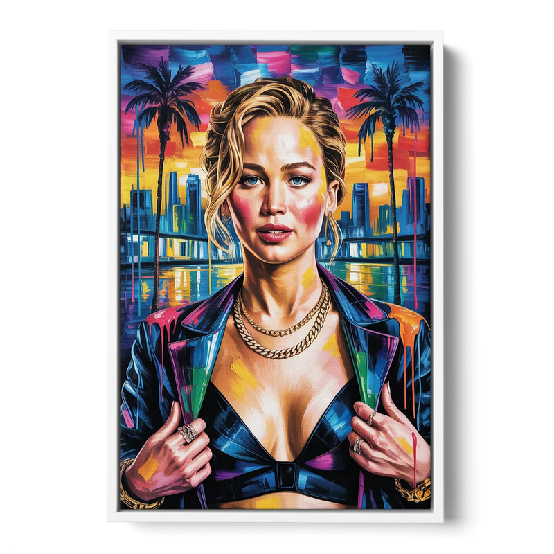Mocking Flame Front - White Canvas Wall Art