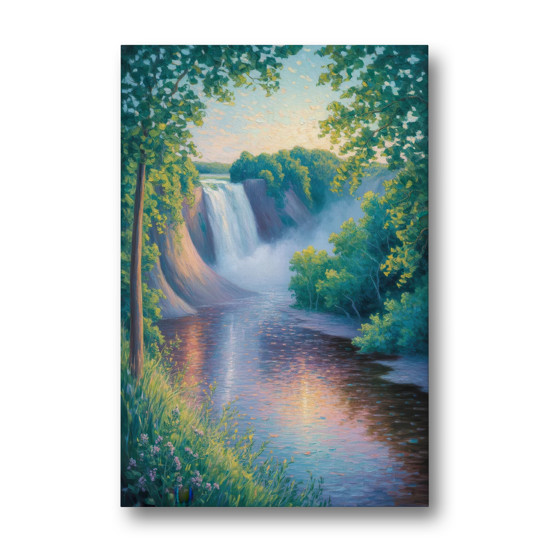 Montmorency Falls Panorama - Canvas Wall Art - Front