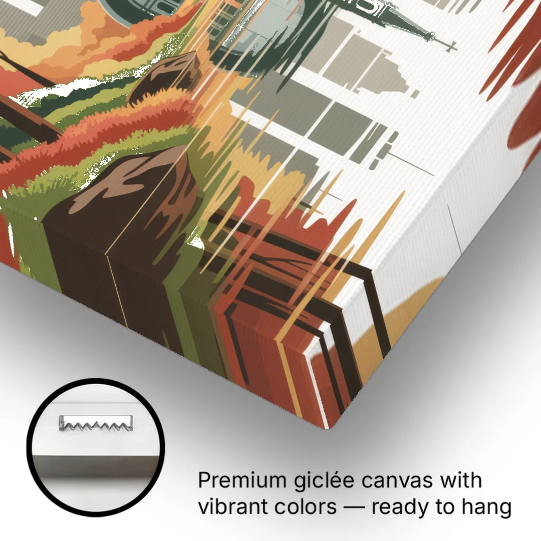 Montreal Autumn Foliage - Canvas Wall Art - Gallery Wrap Corner