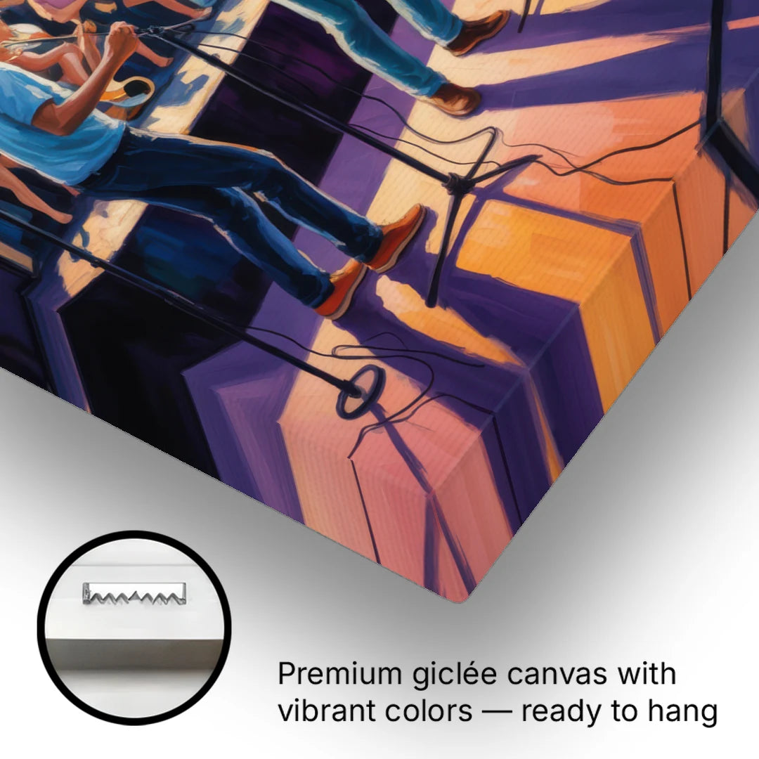 Montreal Jazz Festival Scene - Canvas Wall Art - Gallery Wrap Corner