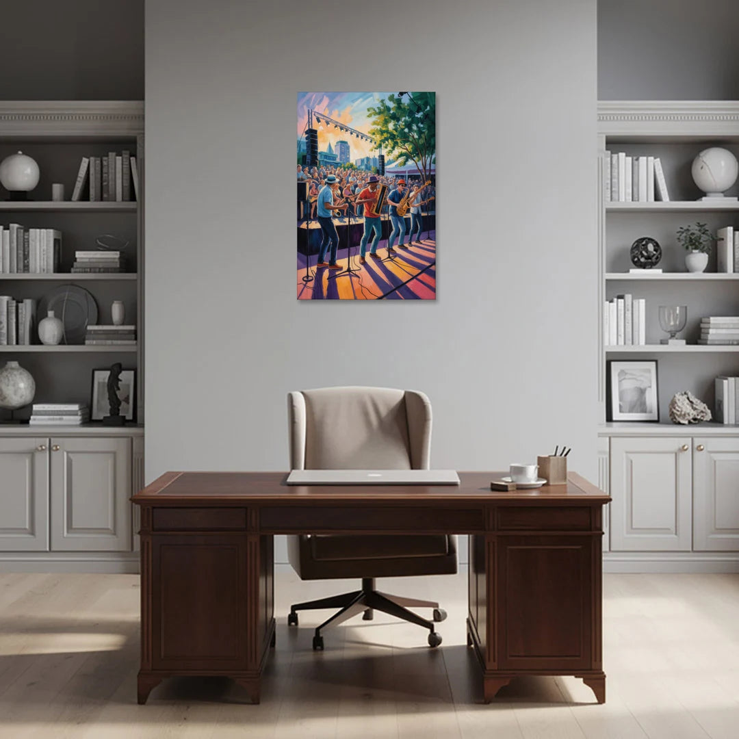 Montreal Jazz Festival Scene - Canvas Wall Art - Office - 24x36