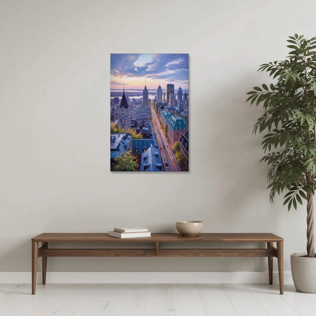 Montreal Rooftop View - Canvas Wall Art - Coffee Table - 24x36