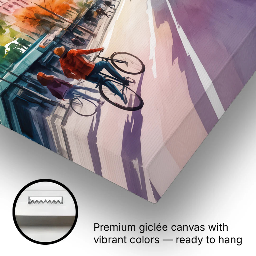 Montreal Street Life - Canvas Wall Art - Gallery Wrap Corner