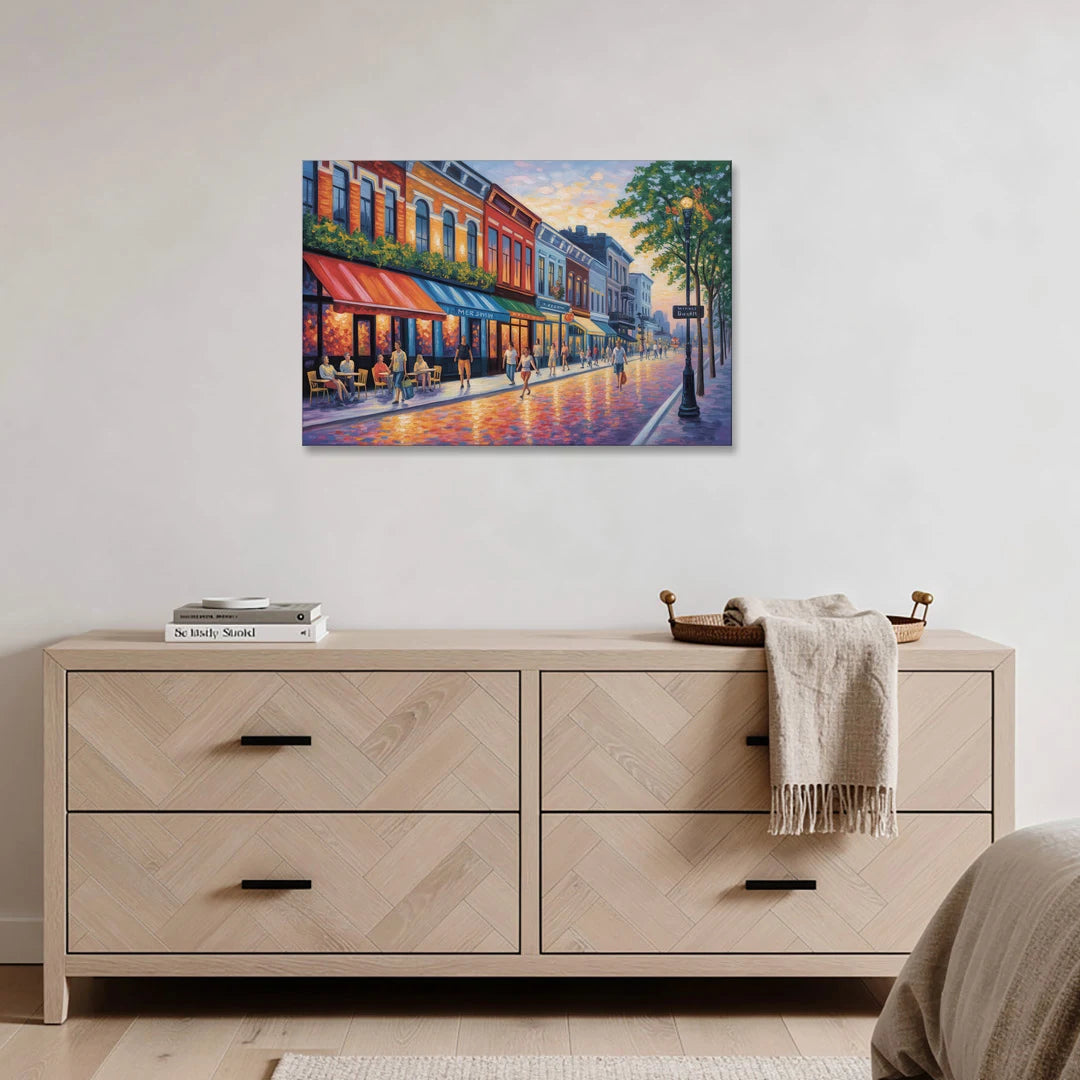 Montreal Summer Streets - Canvas Wall Art - Coffee Table - 36x24
