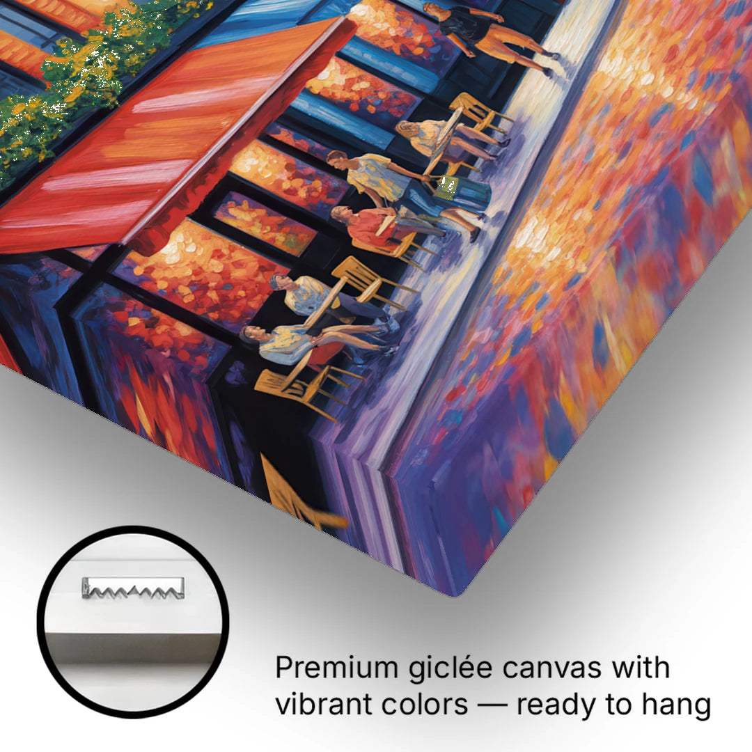 Montreal Summer Streets - Canvas Wall Art - Gallery Wrap Corner