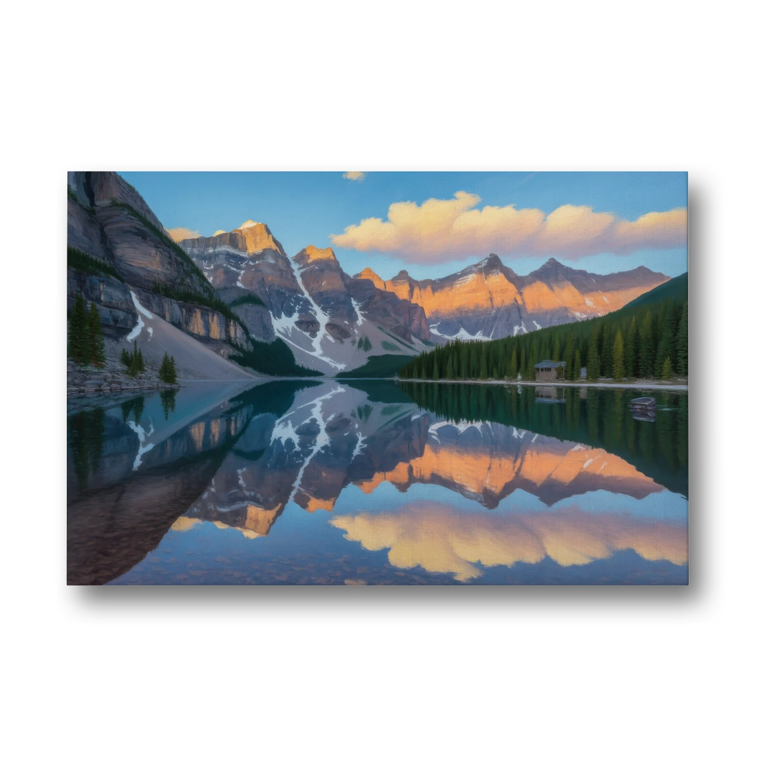 Moraine Lake Sunrise - Canvas Wall Art - Front
