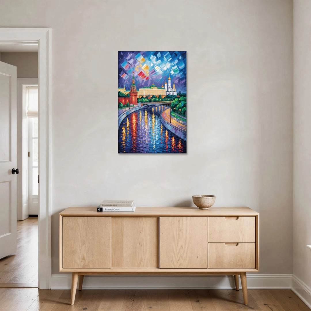 Moscow River Glimpse - Canvas Wall Art - Coffee Table - 24x36