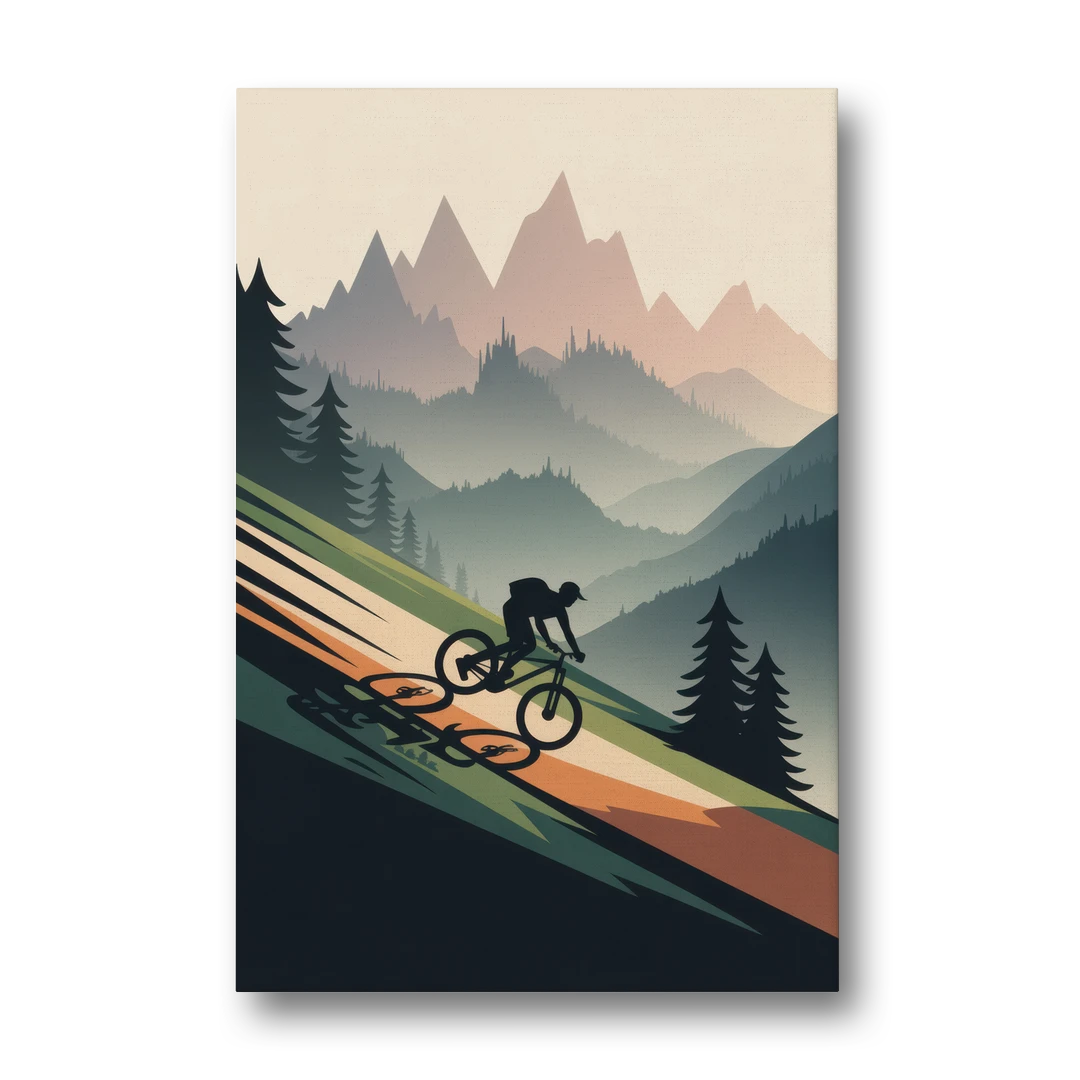 Mountain Biking Trails - Canvas Wall Art - Front