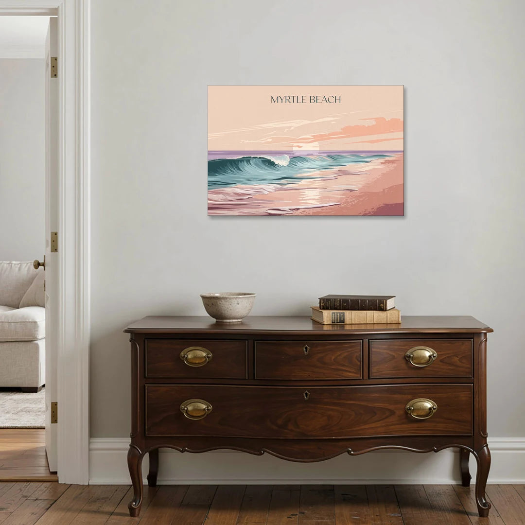 Myrtle Beach Ocean Sunrise - Canvas Wall Art - Coffee Table - 36x24
