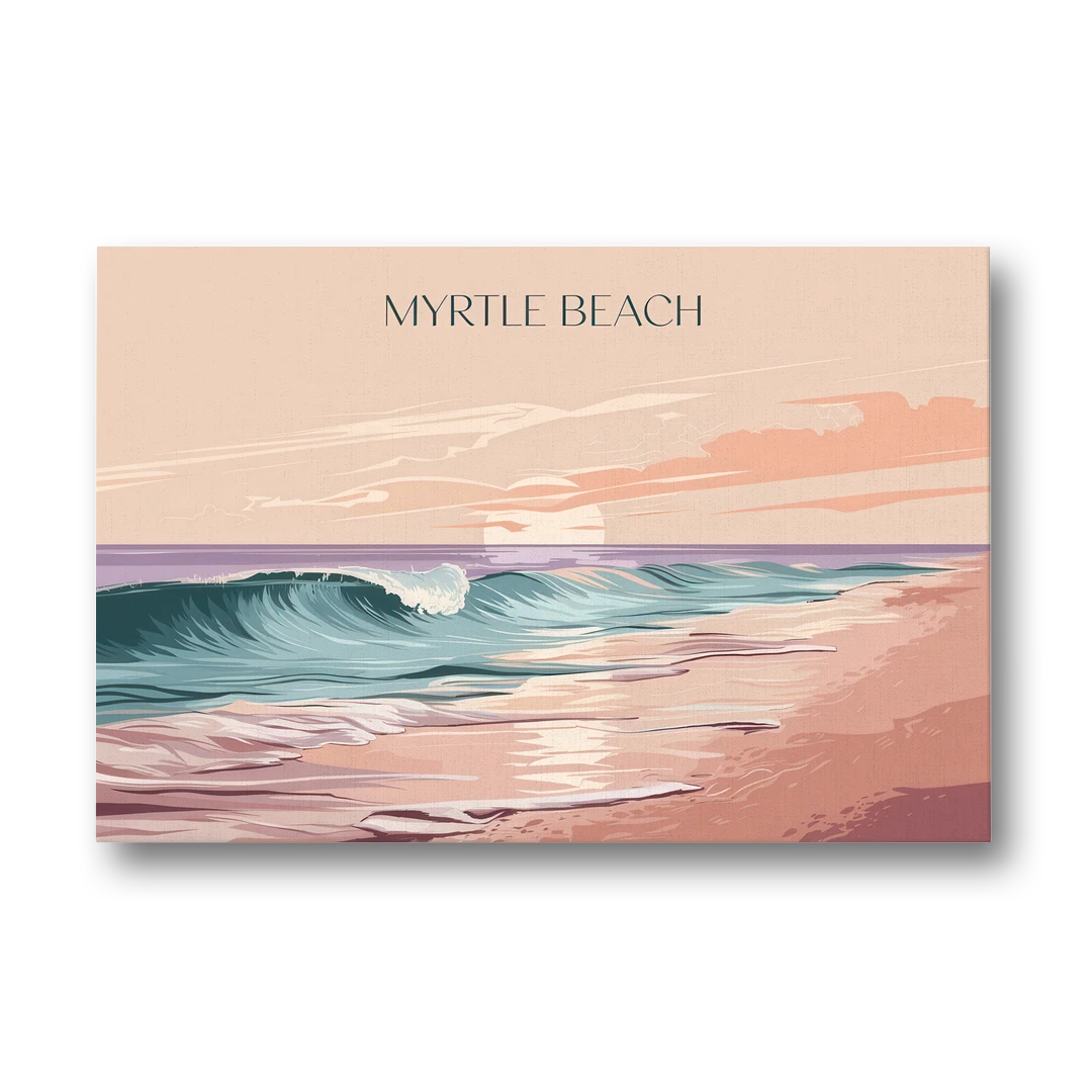 Myrtle Beach Ocean Sunrise - Canvas Wall Art - Front
