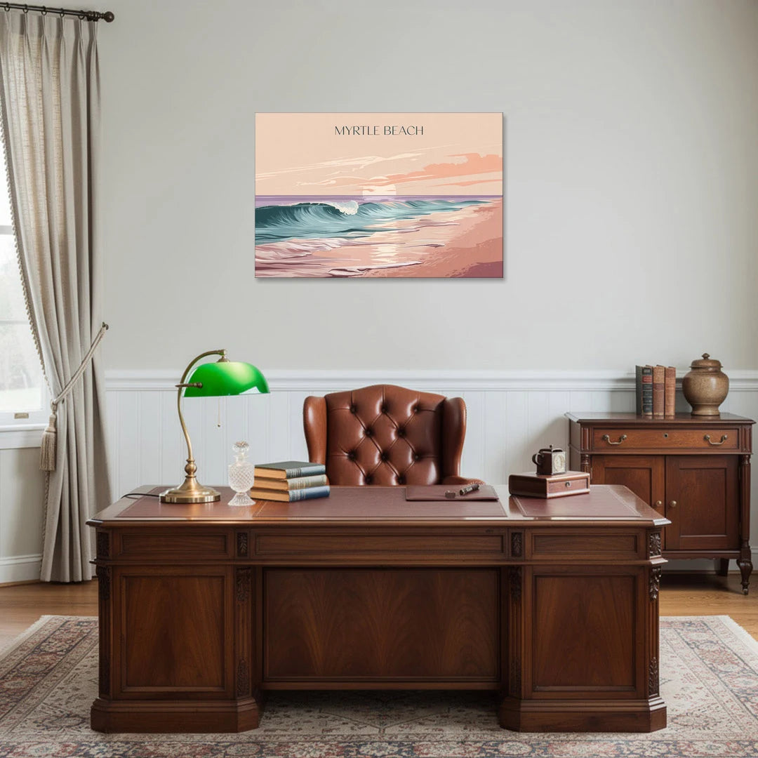 Myrtle Beach Ocean Sunrise - Canvas Wall Art - Office - 36x24