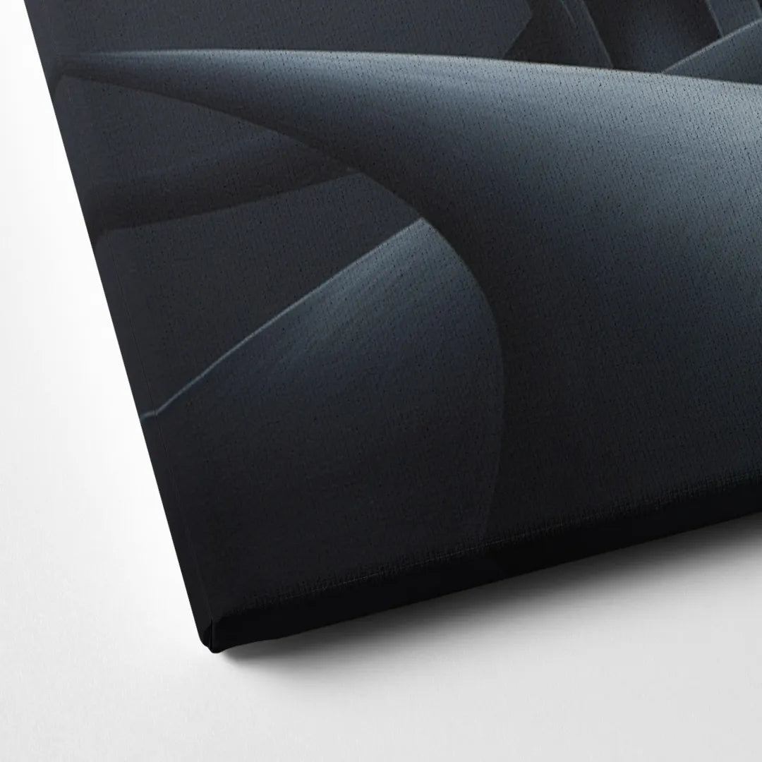 Mysterious Skyline Black Abstract Canvas Close Up