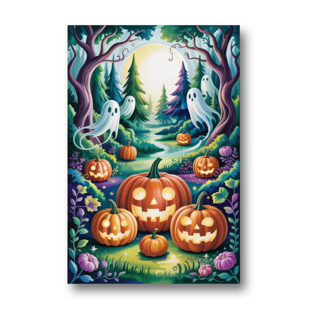 Mystical Elegance Forest Halloween - Canvas Wall Art - Front