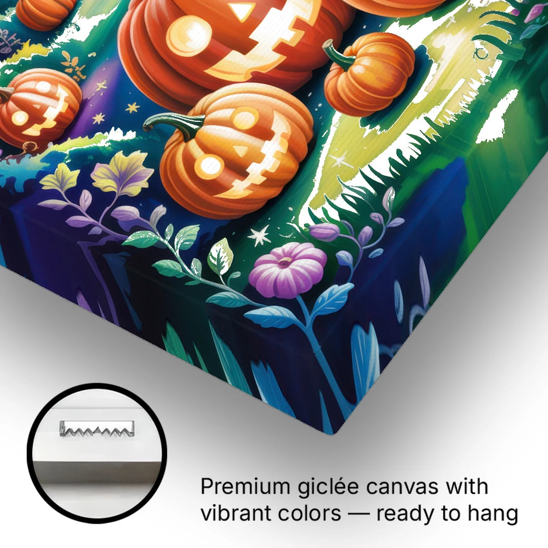 Mystical Elegance Forest Halloween - Canvas Wall Art - Gallery Wrap Corner