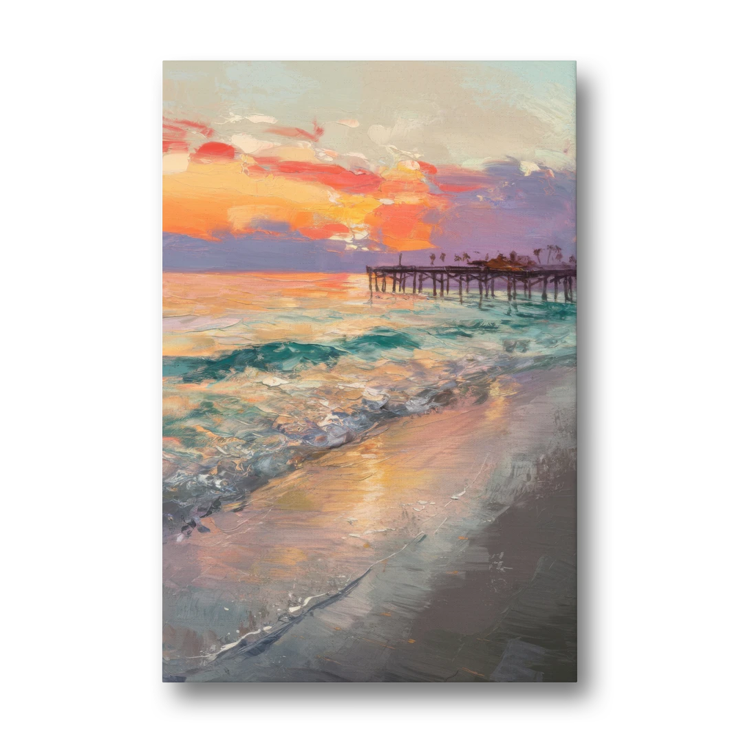 Naples Beach Sunset - Canvas Wall Art - Front