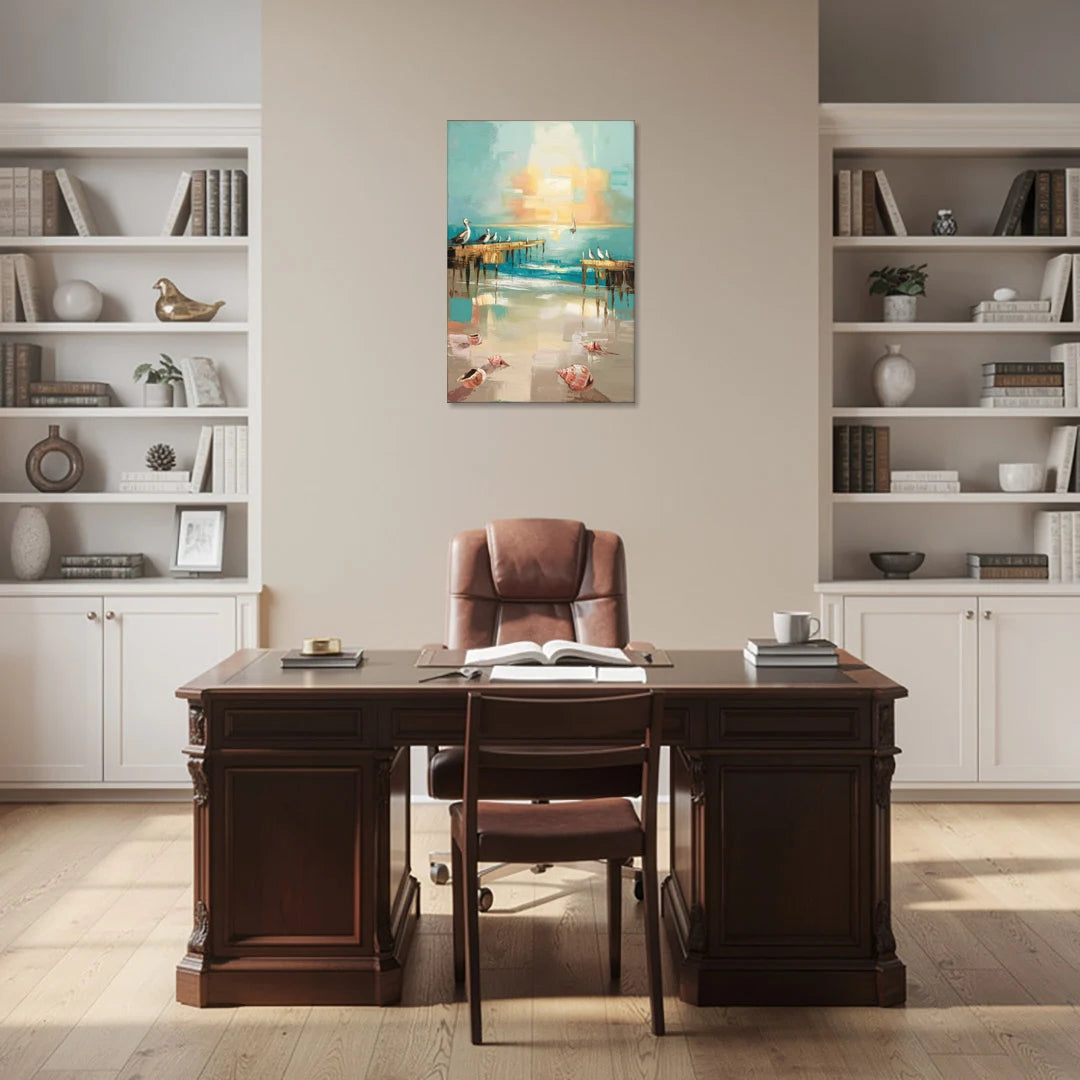 Naples Florida Coastal Vibes - Canvas Wall Art - Office - 24x36