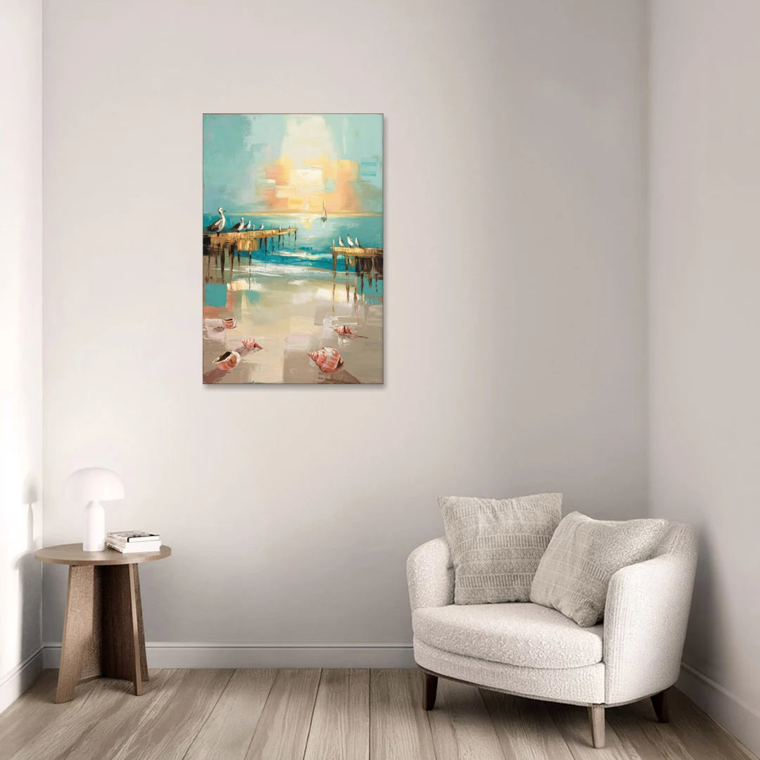 Naples Florida Coastal Vibes - Canvas Wall Art - Sofa - 24x36