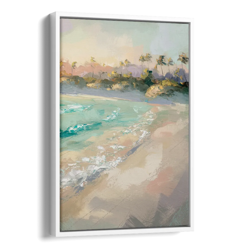 Naples Florida Ocean Breeze Side - White Canvas Wall Art