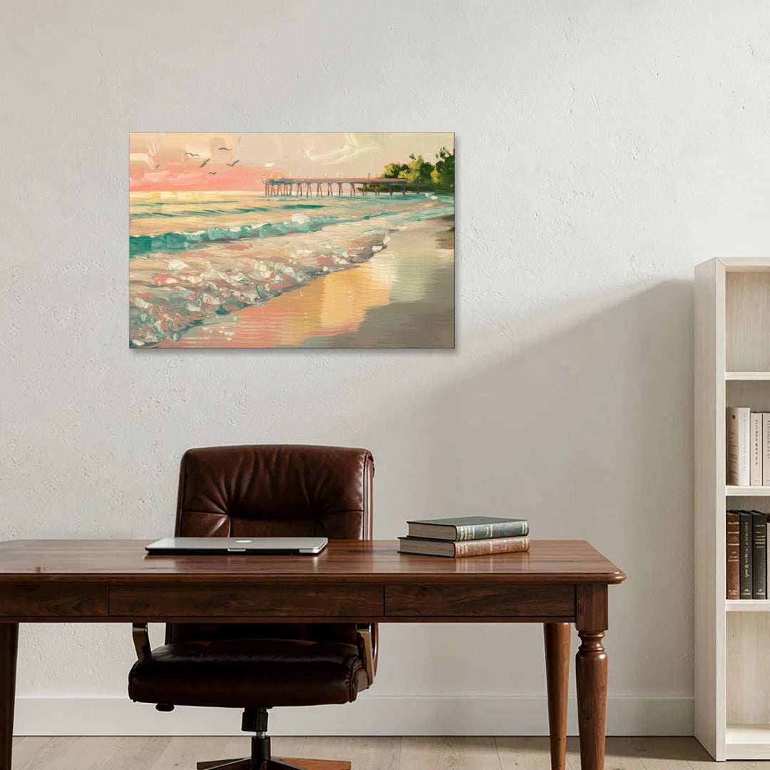 Naples Gulf Shore Serenity - Canvas Wall Art - Office - 36x24