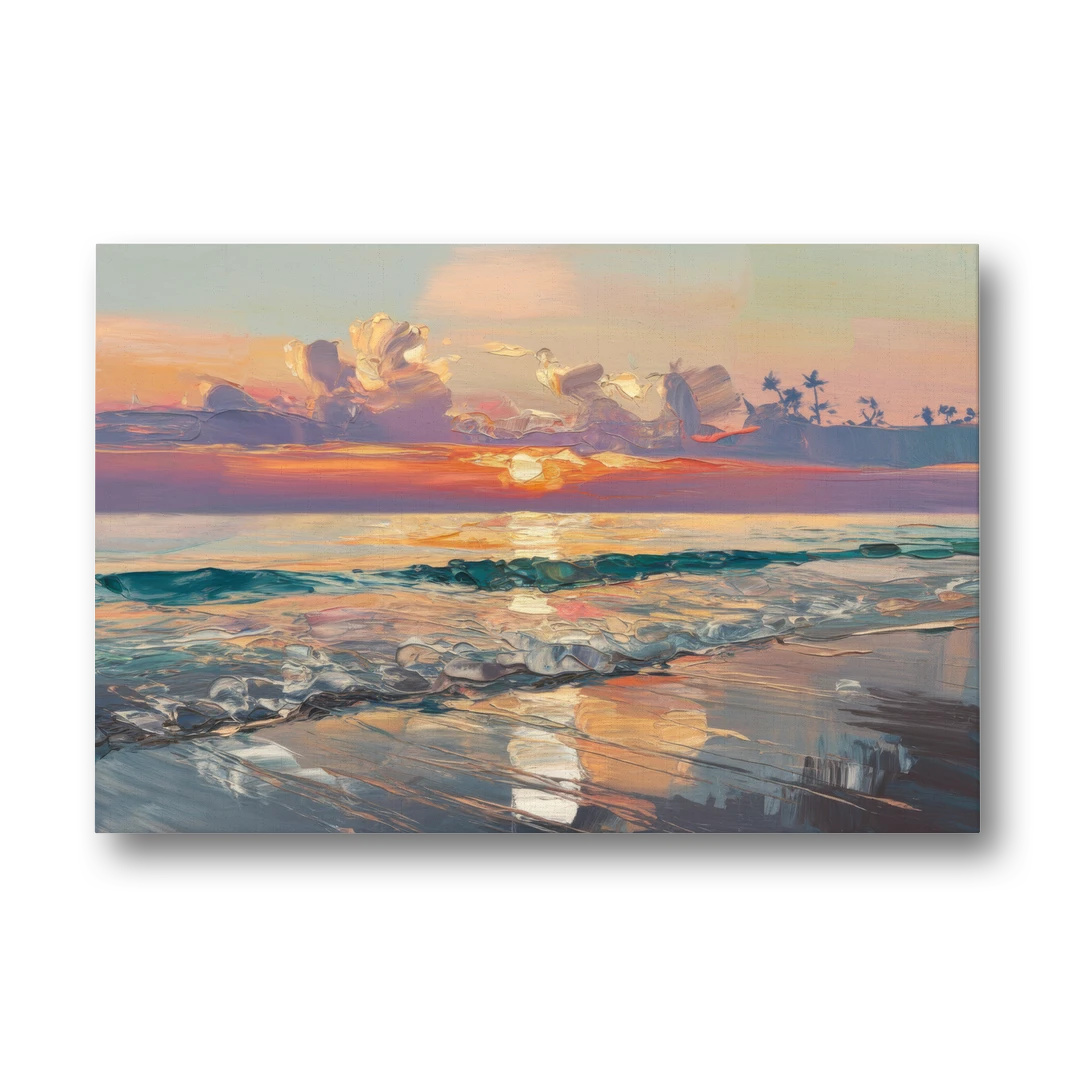 Naples Sunset Over The Gulf - Canvas Wall Art - Front