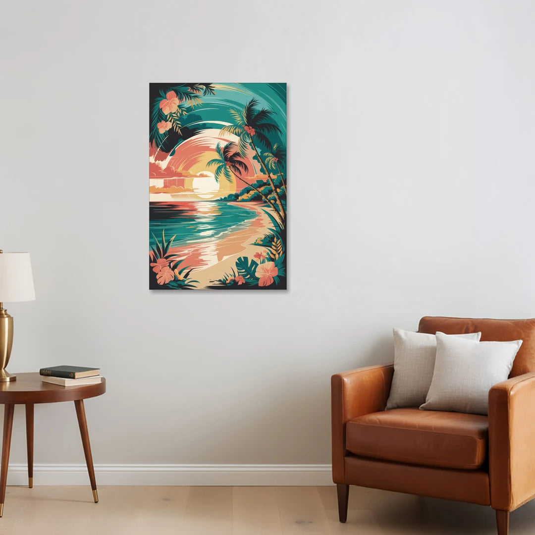Naples Tropical Paradise - Canvas Wall Art - Sofa - 24x36