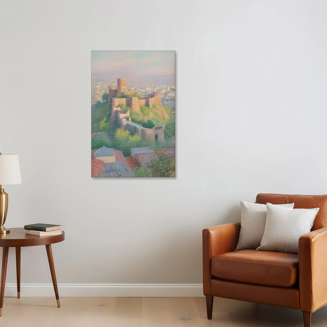 Narikala Fortress - Canvas Wall Art - Sofa - 24x36